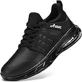 ARISIC Non Slip Work Shoes for Men Slip on Sneakers Waterproof Restaurant Men Zapatos Trabajo Comfort Kitchen Chef Slip Resistant Food Service Shoes