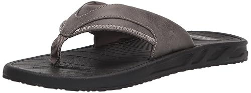 Amazon Essentials Men's Slip-on Flip Flop Comfort Sandals - Grey, Size 7, Casual