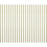 Brass Rods 1mm x 305mm, 50 PCS, Knife Handle Material, Solid Brass Round Rod Stock for Crafts, Knife Pins, Rivet Dowel for Knifemaking Handles Scales, for Hardware, Novelty, DIY, Hobby, Model Car