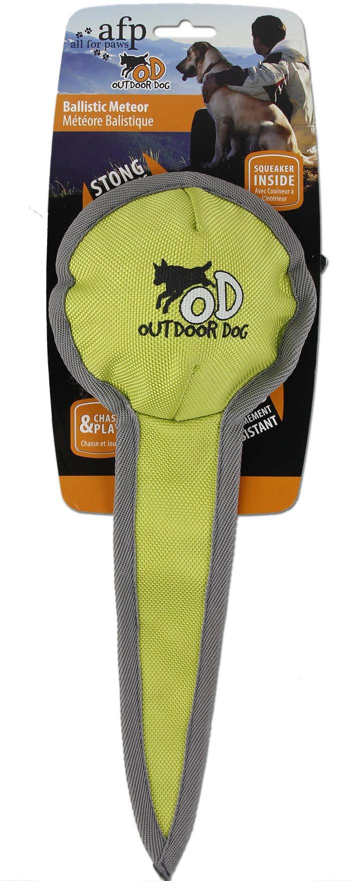 ALL FOR PAWS Outdoor Dog Ballistic Toss Ball, Orange/Green, 3.3 kg