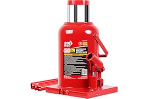 BIG RED 50 Ton (100,000 LBs) Capacity Hydraulic Welded Ultra Duty Bottle Jack, T95007