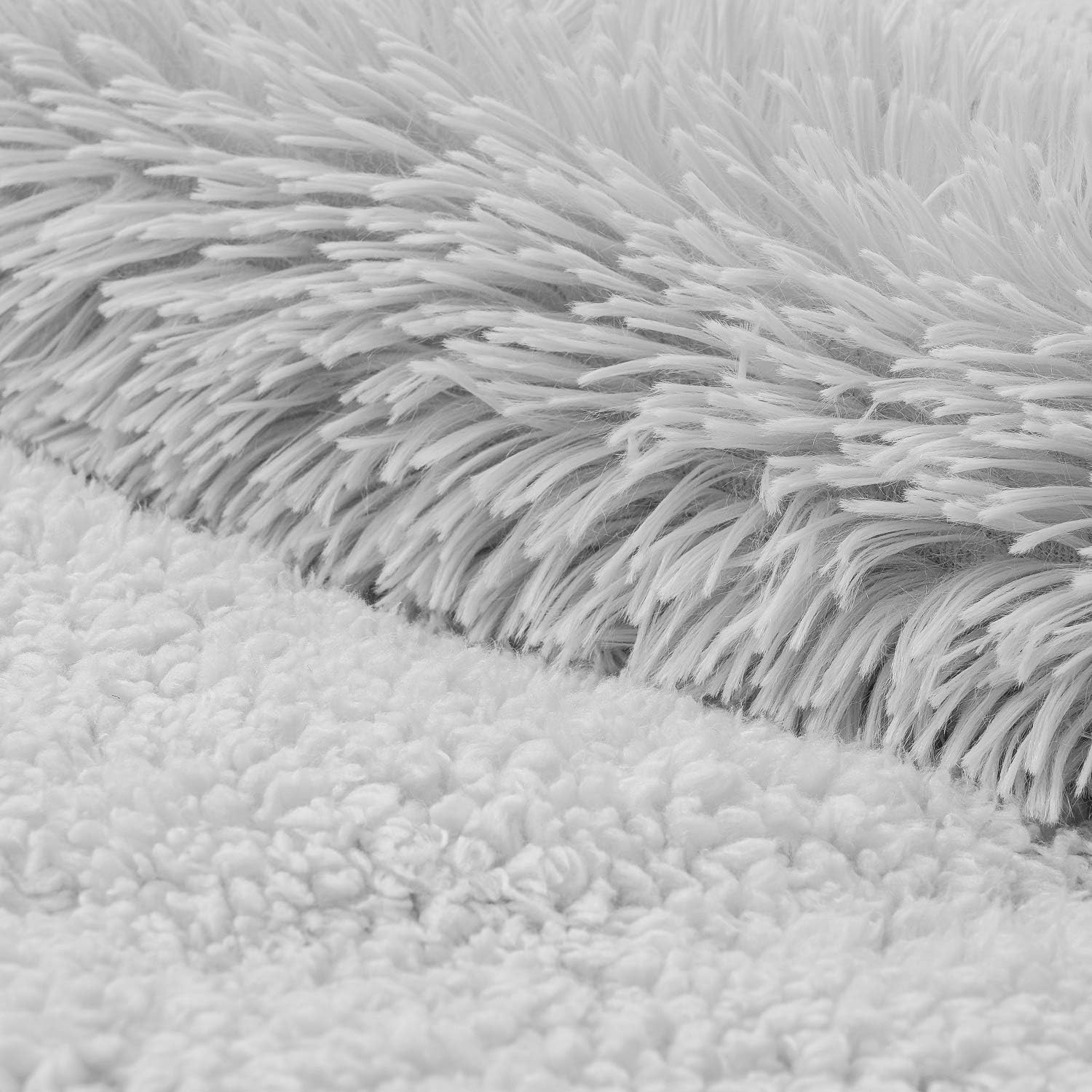 Homore Soft Fluffy Blanket Fuzzy Sherpa Plush Cozy Faux Fur Throw Blankets for Bed Couch Sofa Chair Decorative, 50''x60'' Light Grey: Kitchen & Dining