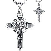Cargari Patron Saint Necklace 925 Sterling Silver St Amulet Medal Pendant Religious Protection Jewelry Gifts for Men