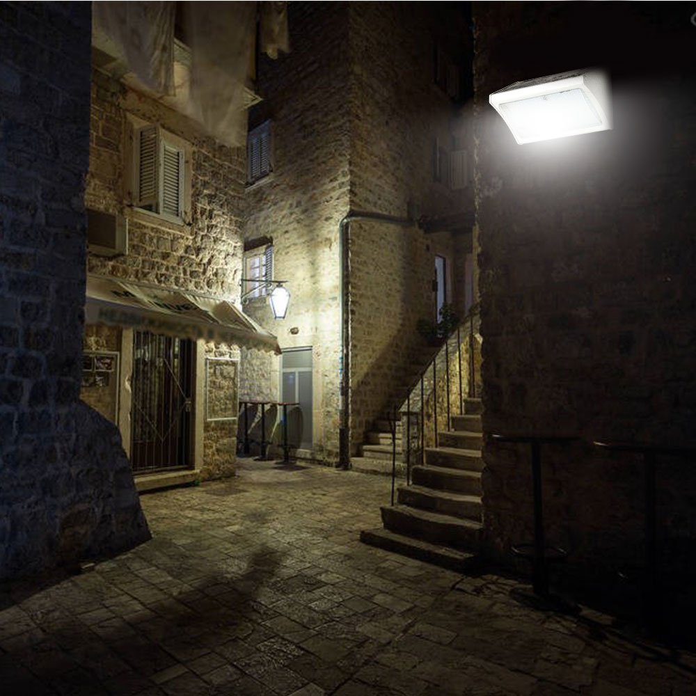 JMKMGL LED Solar Lights, 56 LED Outdoor 360° Radar Motion Sensor 1000 Lumens,Aluminum Alloy House Motion Activated Solar Power Light for Porch,Patio,Yard,Driveway,Garden