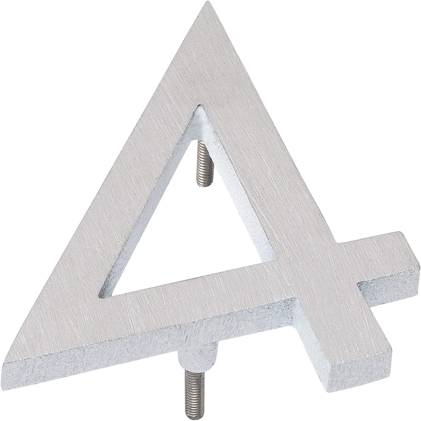 Address Signs - Montague Metal Products MHN-10-F-WE2-4 Solid Brushed Aluminum Modern Floating Address House Numbers, 10