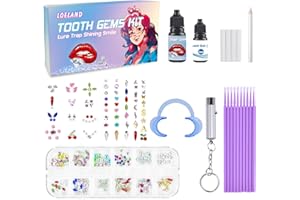 Loeland Tooth Gems Kit, DIY Crystals Jewelry Kit Teeth Gems Kit, Professional Fashionable Tooth Gems Kit for Teeth, Teeth Jewelry Starter kit