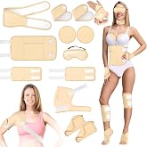 Castor Oil Pack Wrap, 12 Pcs Reusable Organic Cotton Castor Oil Pack Kit | Reusable Castor Oil Wraps for Shoulders, Neck, Waist, Chest, Knees, Hands and Feet, Designed for Castor Oil Compress Use