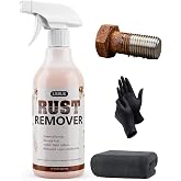 Rust Remover Spray for Metal, 17 fl oz, Upgraded Metal Cleaner, Highly Concentrated Rust Remover for Metal, Iron Out Rust Stain Remover, Fast-Acting Rust Remover for Automotive Parts, Tools, Chains