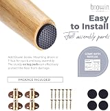 Btowin 12 inch Wood Furniture Legs 4Pcs M8 Bolts Mounting Plate Sofa Replacement view 4