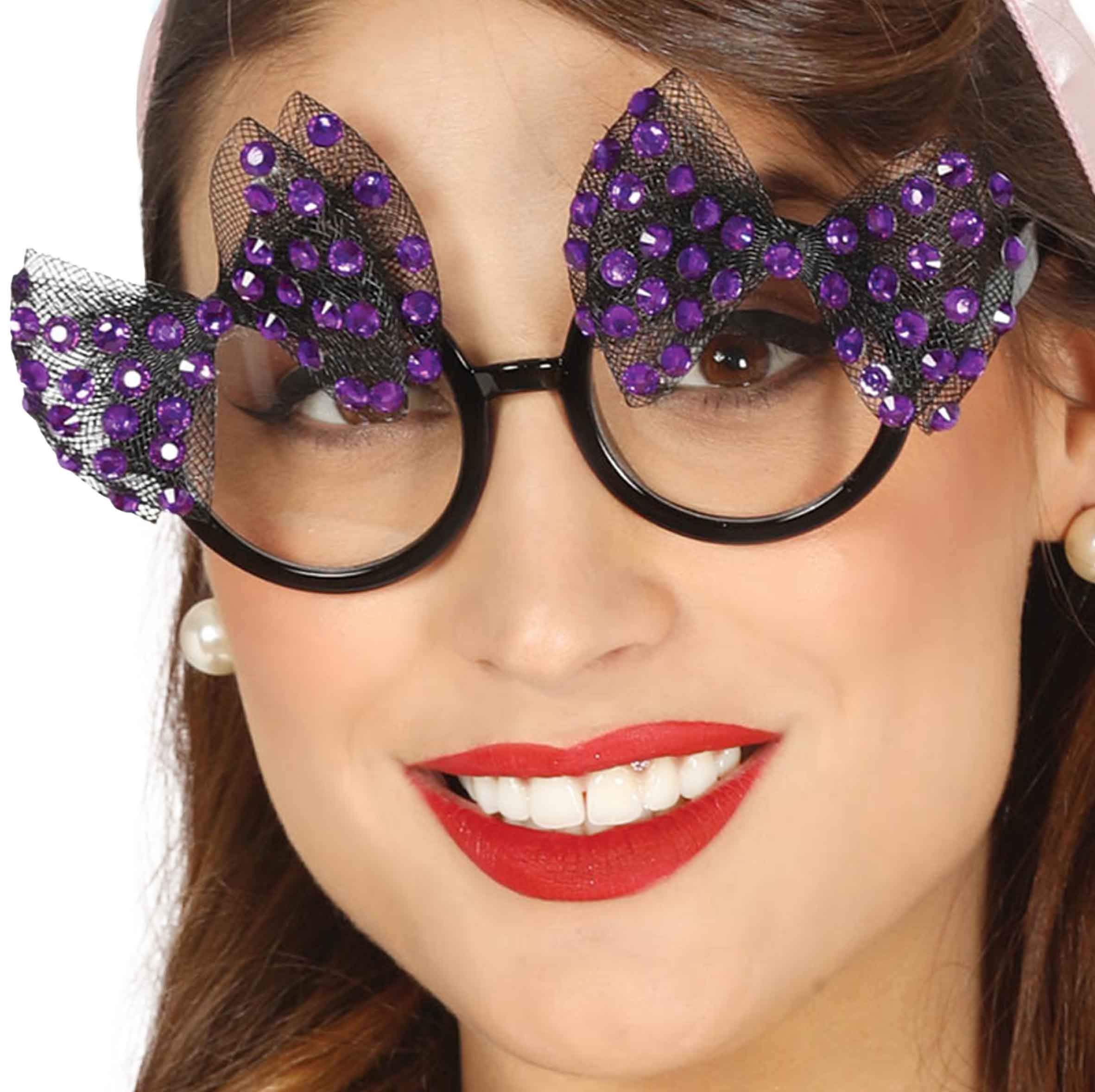 GUIRCA Glasses 50's Two Bow Lilac Colour (17271)