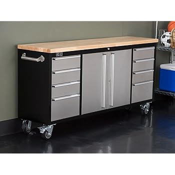 Trinity 72" Black Rolling Workbench - - Amazon.com Trinity 72" Black Rolling Workbench - - Amazon.com