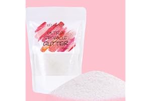 ESTANOITE 150g Extra Fine Iridescent Glitter, Craft Glitter Powder, Rainbow Polyester Glitter for Resin, Cosmetic Glitter for Body Face Eye Makeup, Nail Arts, Glitters for Tumblers Painting Arts (Snow White)