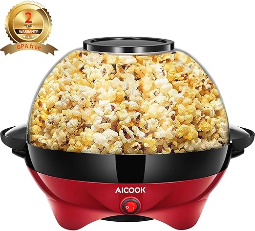 Aicook Máquina de Palomitas, Eléctrico Palomitero con Gran ...