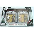 Star Wars Episode VI 6 Collectible Tin Action Figure Set RETURN OF THE JEDI with 4 Action Figures: Biker Scout Trooper, Darth Vader, Princess Leia Ewok, Rebel Commando