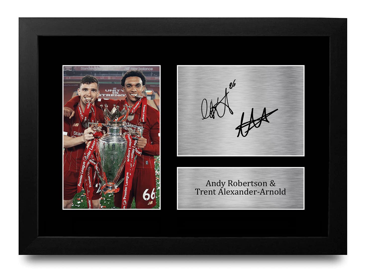 HWC Trading FR A4 Trent Alexander-Arnold Andy Robertson Liverpool Gifts Printed Signed Autograph Picture for Football Fans and Supporters - A4 Framed