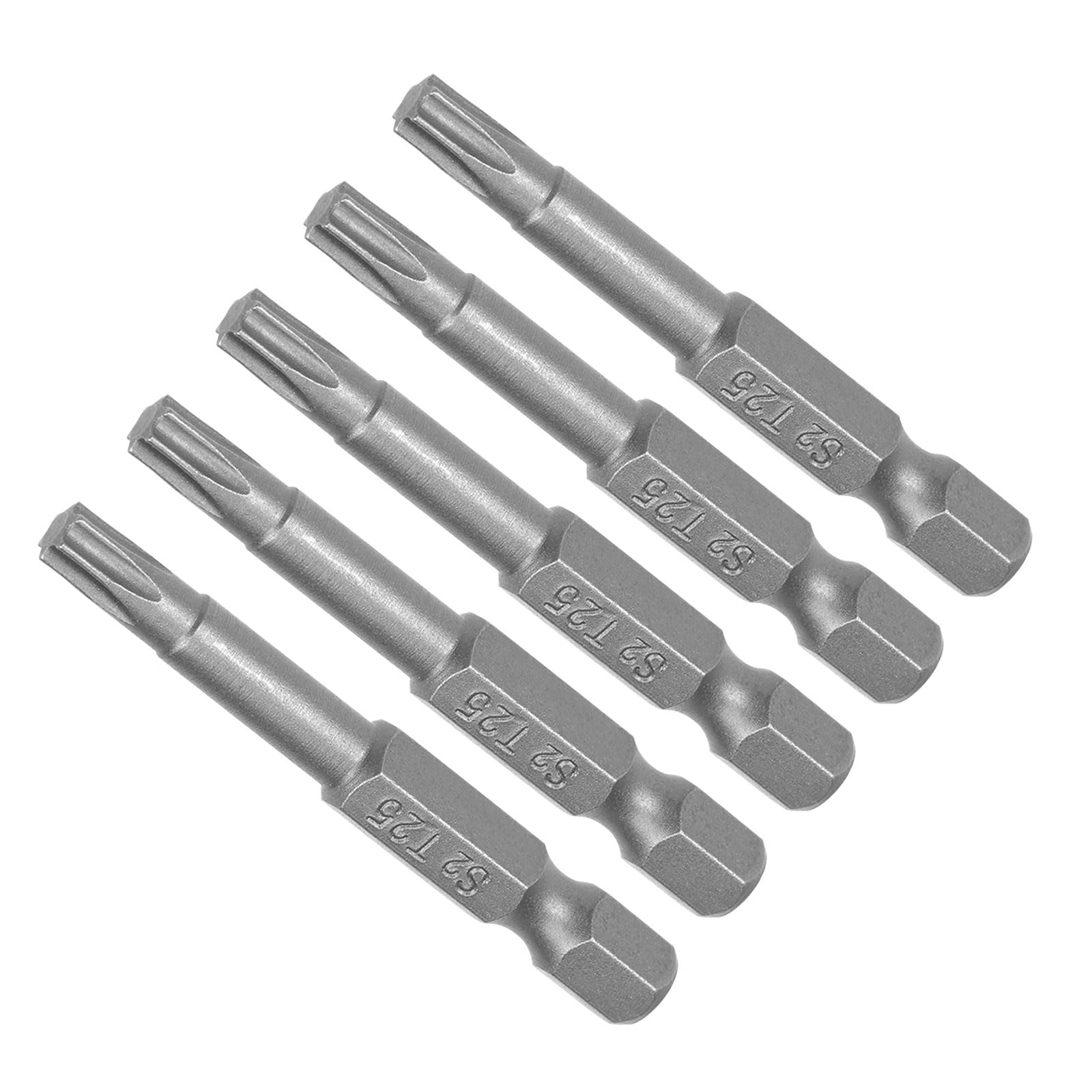 CoCud T25 Torx Head Screwdriver Bit, 2" Long 1/4 Inch Hex Shank, S2 Steel Magnetic Drill Bit Screw Driver - (Applications: for Repair Work), 5-Pieces