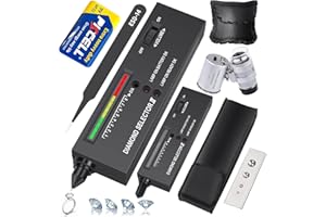 ASDICOXB Diamond Tester Professional, High Accuracy Jewelry Diamond Tester Pen, Electronic Diamond Gem Tester and Tester Pen 60X Magnifying Glasses Tool Kit for Novice Expert