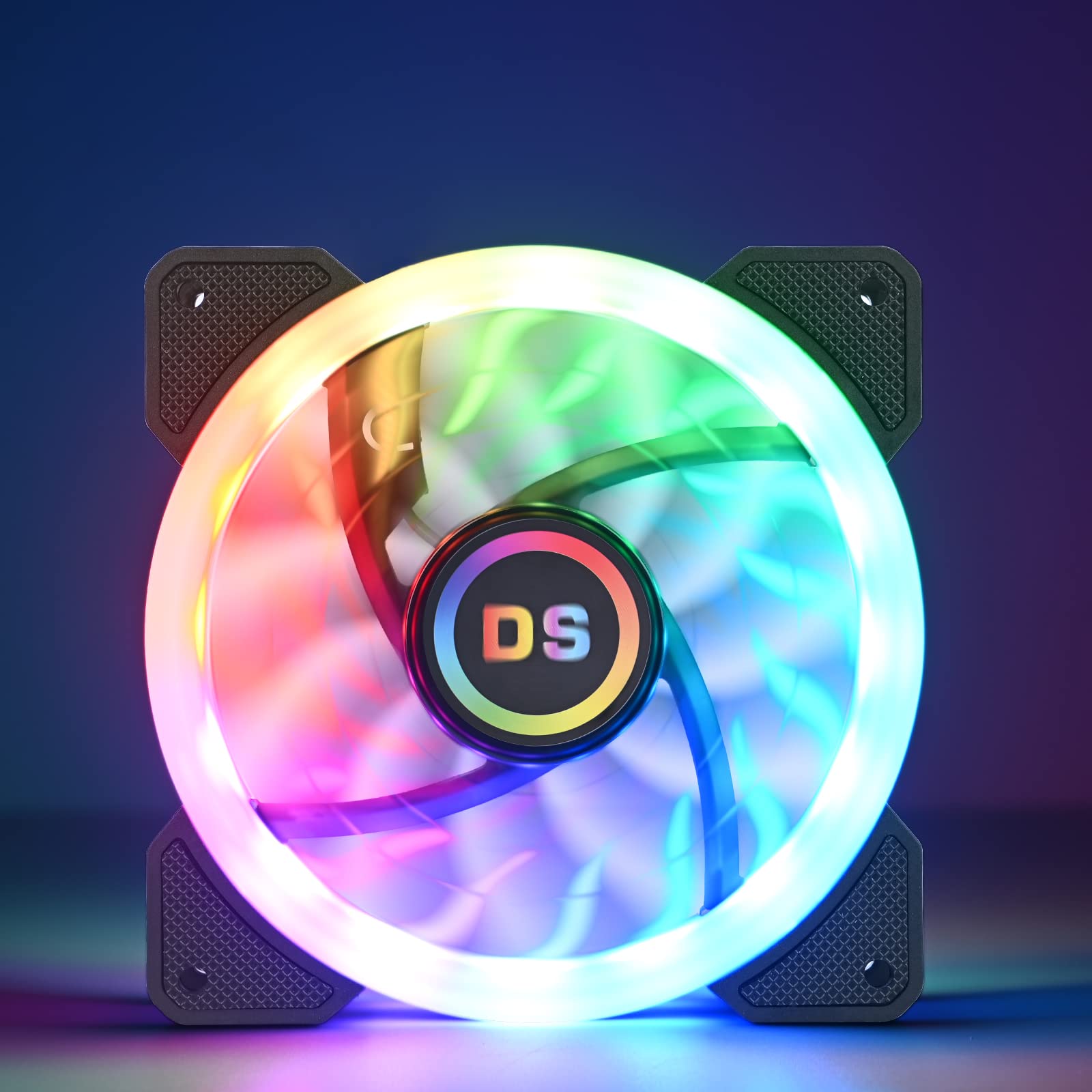 Rainbow RGB LED 120mm Computer Case Internal Cooling Fan for Computer Case, CPU Air Cooling (Single Rainbow Fan, Cannot be Used Alone, A Series)