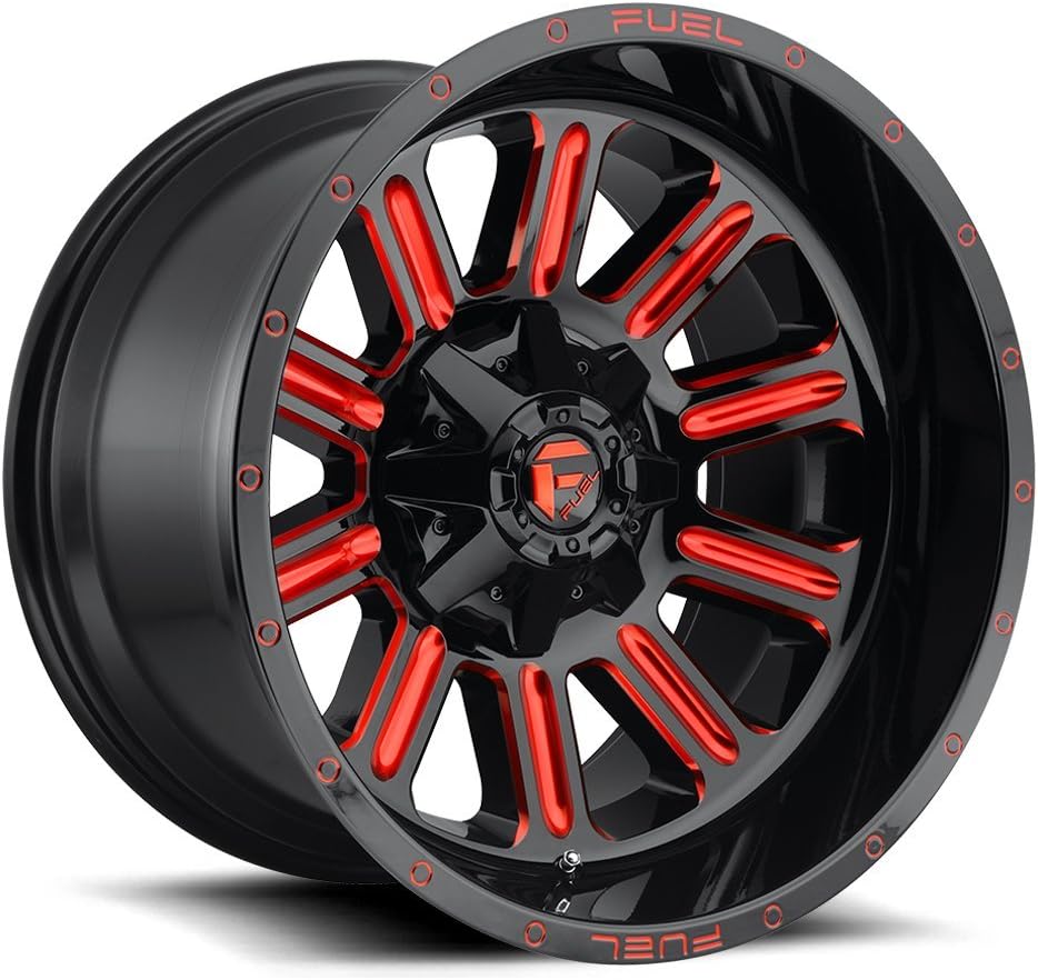 FUEL OFF-ROAD D621 HARDLINE 18X9, 5X4.5/5.0, 4.53, -12mm GLOSS BLACK RED TINTED CLEAR - D62118902645