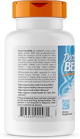 Doctor's Best MSM with OptiMSM Vegan 1500mg 120 Tablets view 3