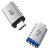 Cable Matters 2-Pack 10Gbps USB C to USB Adapter, USBC Male to USBA Female | Fast Charging, High-Speed Data Transfer, Reversible USB-C Port, for iPhone 17/16, iPad Pro, Galaxy S23