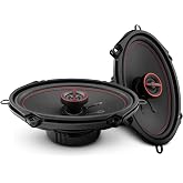 DS18 GEN-X5.7 Coaxial Speaker - 5x7, 3-Way, 165W Max, 50W RMS, Black Paper Cone, Two Mylar Dome Tweeters, 4 Ohms - Clarity Unparalled by Other Speakers in Their Class (2 Speakers)