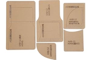 FUZHUI Wallet Pattern Stencil, DIY Leathercraft, 5pcs Clear Acrylic Templates for Handcrafted Purses & Accessories