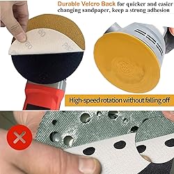 Premium Material,6" Sanding Discs 100 Pcs 220Grit