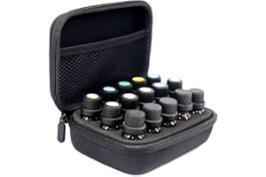 DHXYZZB Essential Oils Carrying Case & Nail Polish Case, Holds 15 Bottles (5-10ML), Bottles Storage Organizer Bag Hard Shell with Zipper Multifunctional Nail Polish Bag organizer