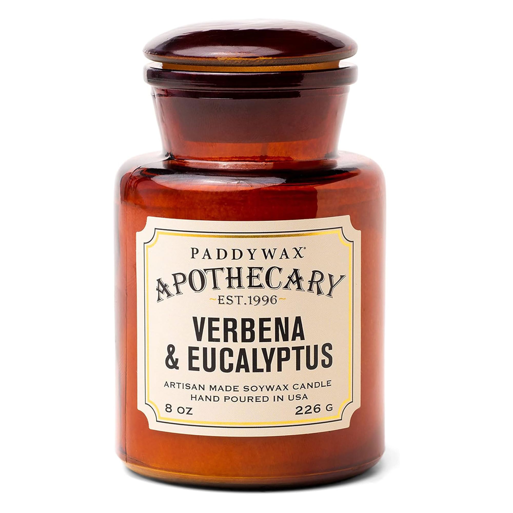 Paddywax Scented Candles Artisan Apothecary Candle, 8-Ounce, Verbena & Eucalyptus
