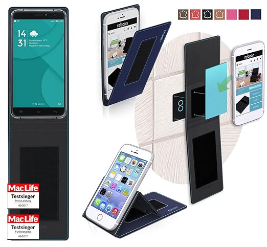 reboon Hülle für Doogee F7 Pro Tasche Cover Case Bumper | Blau | Testsieger