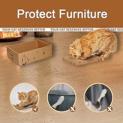 RUBMEOW Cat Scratcher Cardboard Pad Scratch