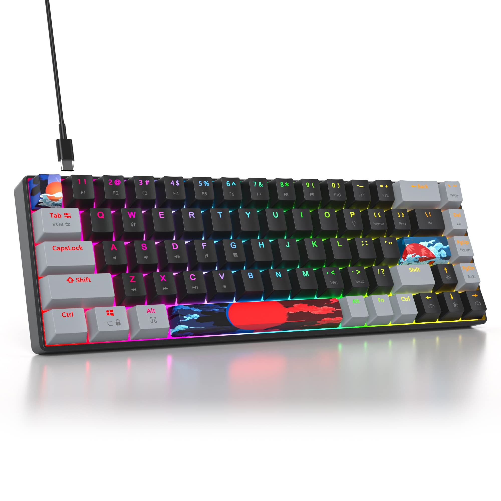 Mua SOLIDEE Mechanical Gaming Keyboard 65 Percent, 68 Keys Compact ...