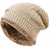 Winter Beanie Hat for Boys Girls (5-14 Years) Slouchy Beanie Windproof Warm Knit Kids Skull Cap