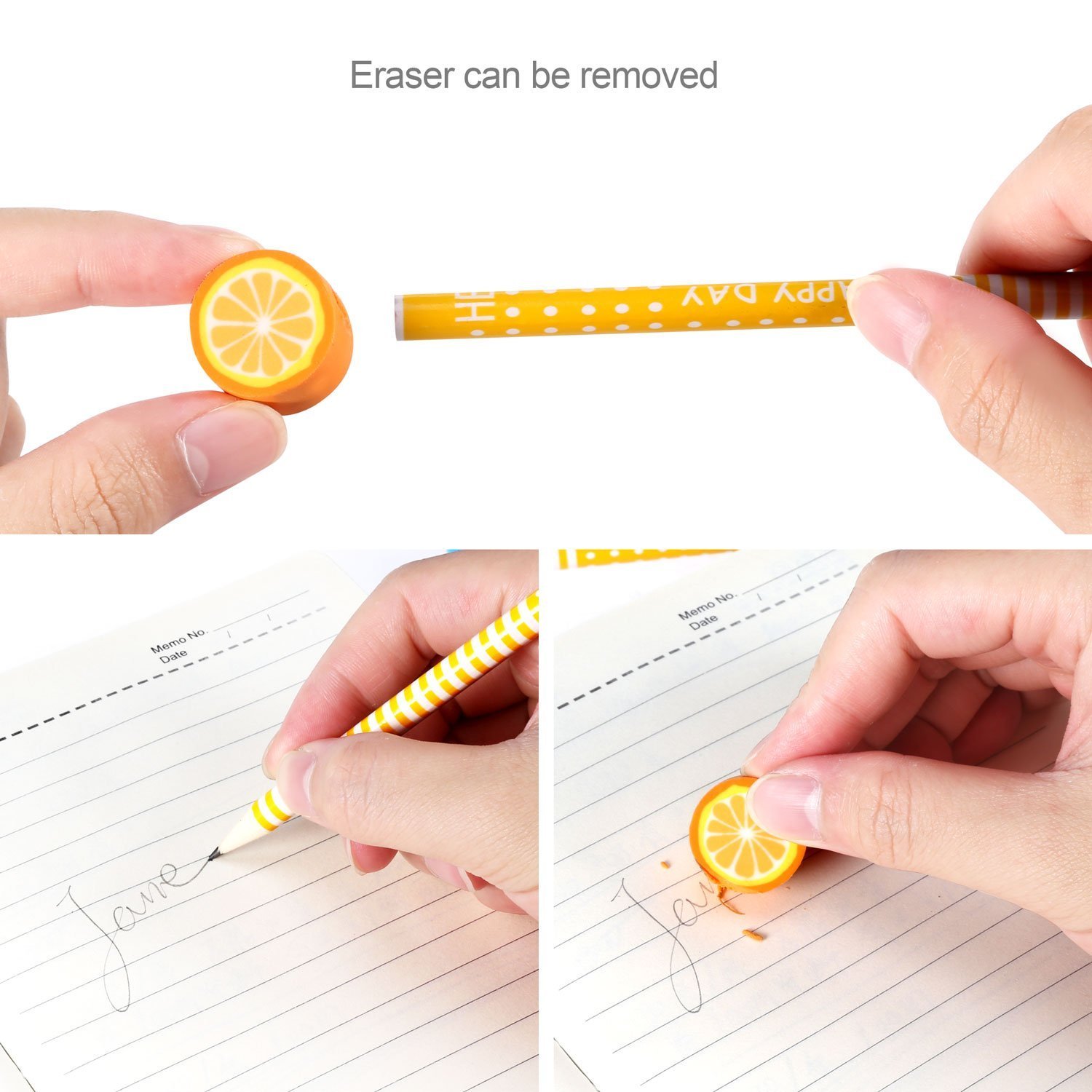 Lápices para Niños,Morkia 20Pcs Lapiz Grafito Niños Lápices Infantiles con 20 pcs Gomas de Borrar de Formas de Animales Perfecto para Niños Regalos para Fiestas Cumpleaños Premios Escolares