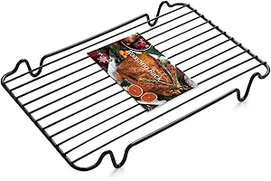 Roasting Rack,Heavy Duty Turkey Rack Insert for Roasting Pan,Fit for Oven Cooking(12"x 7.5")