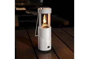 NOMFIX 15Hour Long-Burning Mini Candle Lantern, Portable Lantern for Candles, Hangable Camping Emergency Lantern, Outdoor Survival Lighting, 1 Candle & Storage Bag - White