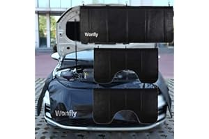 Wonfly Automotive Mechanic Fender Covers, Magnetic Car Mat Fender Protector Set with Hooks 3PCS