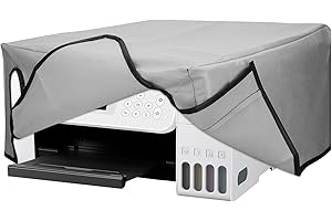 kwmobile Dust Cover Compatible with Epson Eco Tank ET-2826/2800 - Printer Case - Fabric Protector Cover - Light Grey