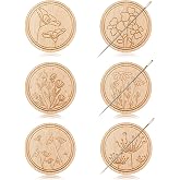 TXIN 6 Pieces Magnetic Needle Minder Holder Magnet Needle Nanny Keeper Flower Patterned Needleminder for Cross Stitch Embroidery Sewing Needlework Supplies