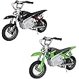 Razor Kid and Teen Dirt Rocket 24 Volts High Torque Electric Motorcycle with Pneumatic Tires, Speeds up to 14 Miles Per Hour, 2 Pack, Black/Green