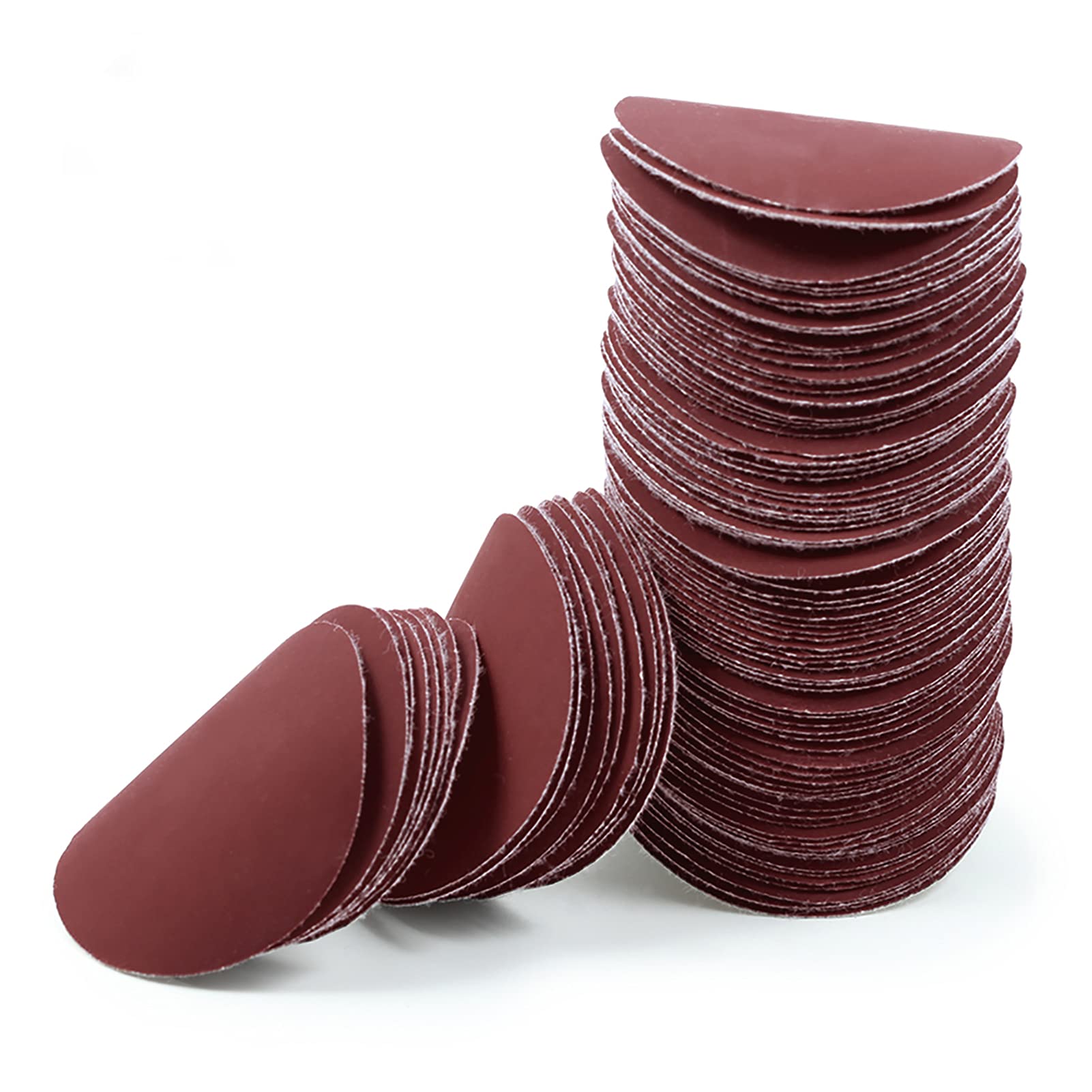 LEONTOOL 2 Inch Hook and Loop Sanding Discs 1500 Grit 100Pcs Sandpaper Discs for Random Orbital Sander Pads Grinding Polishing Metal Wood Rubber Leather Plastic Stone Glass