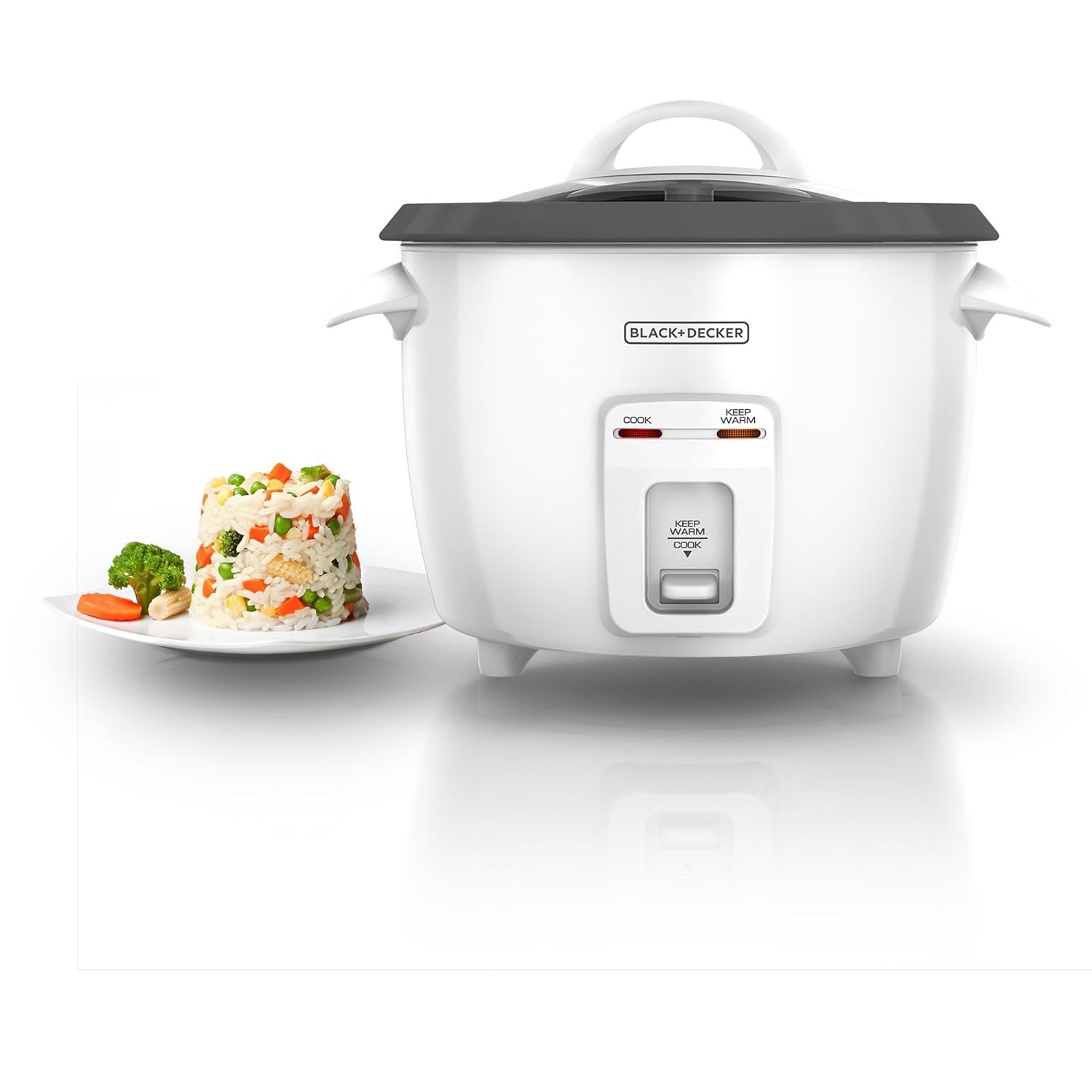 Amazon.com: BLACK+DECKER RC3314W 8-Cup Dry/14-Cup Cooked Rice Cooker,  White: Kitchen & Dining