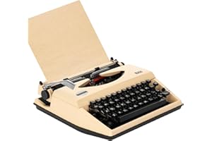 QNEMAEI Legacy Manual Typewriter,Coffee Traditional Portable Vintage Typewriter Deeply Restored by Craftsmen,Manual Typewriter for Writing,Letters and Vintage Collectible Present