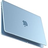BlueSwan for MacBook Air 15 inch Case, M4 M3 M2 2026-2023 A3241 A3114 A2941, 100% Laptop Color Match, Easy to Snap on, Grippy Matte Texture, Air 15.3 Hard Shell Protective Laptop Cover, Sky Blue Clear