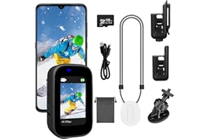 Nraonrn 4K Body Cameras 170° Wide Angle Lens Bodycam Thumb Size Hands Free Recording Body Worn Camera，Personal Wearable Body Cams for Security, Police, Work 128GB