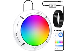 GTBRITER LED Pool Lights for Above Ground Pool with APP Control 20W RGB Pool Light with Suction Cups and Built-in Magnets IP68 12V Underwater Pool Light for Above ground Inground Pools Waterproof 28FT Cord