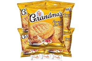 Grandma's Cookies, Peanut Butter, 2.5 oz (5 Pack) (10 Cookies Total) W/Bundle Bonanza Sticker