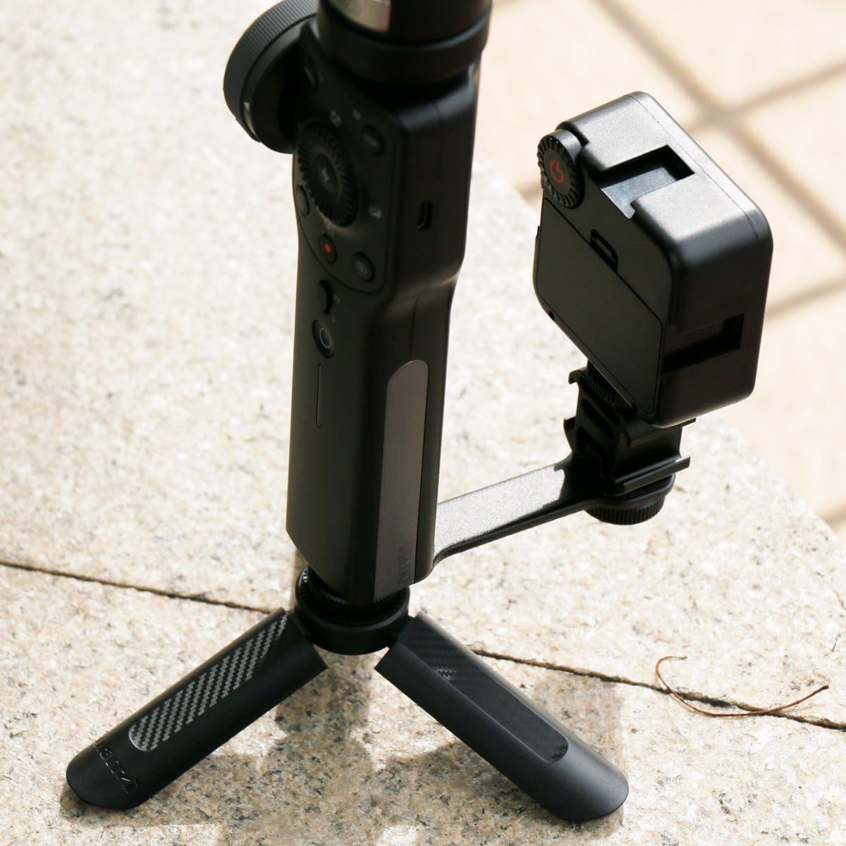 Ulanzi PT-3 Triple Cold Shoe Gimbal Microphone Mount Extenstion Bar, w 1/4 inch Adapter Video Light Microphone Mount Compatible for DJI OM 4/OSMO Mobile3/Zhiyun Smooth q 4/Feiyu Gimbal Stabilizer : Camera & Photo