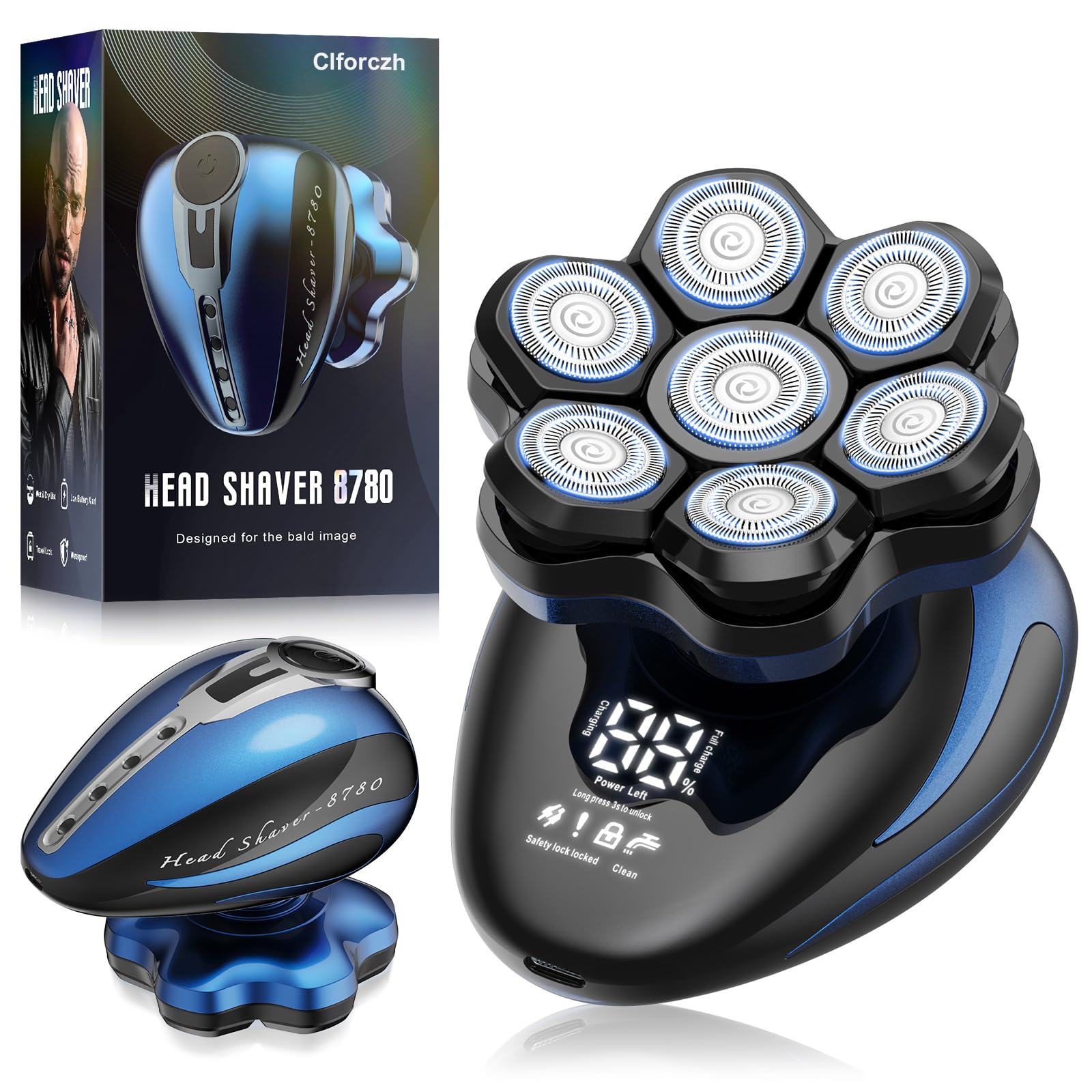 Clforczh Head Shavers for Bald Men - 7D Detachable